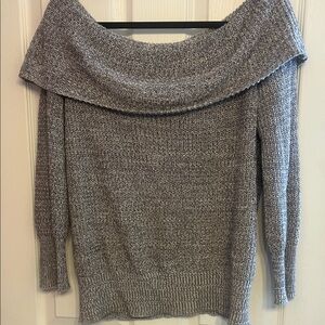 Chic Off-Shoulder Gray Sweater